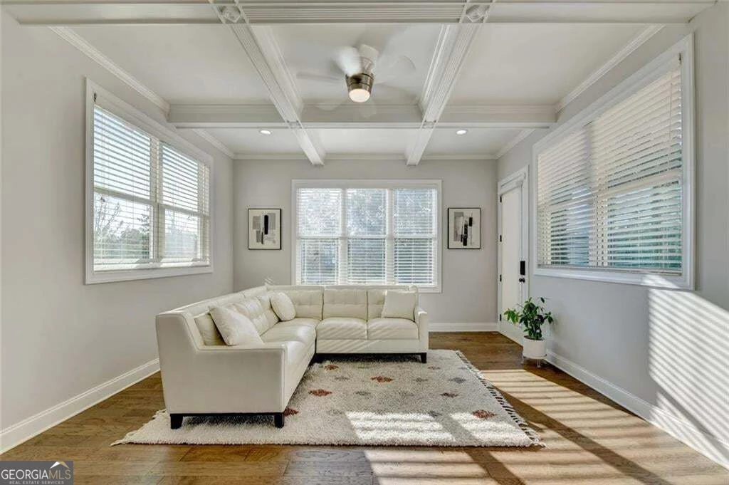 Sunroom with windows on three sides